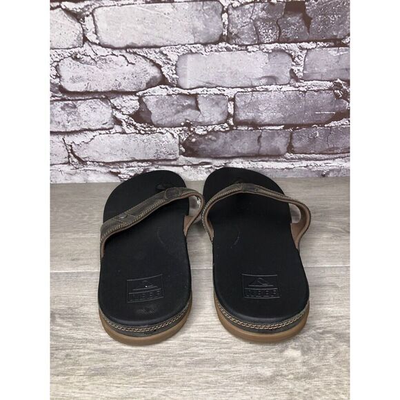 Reef Gray Synthetic Flip-Flops ￼Casual Beach Sandals Men Sz 11M US/44EU - Picture 4 of 16